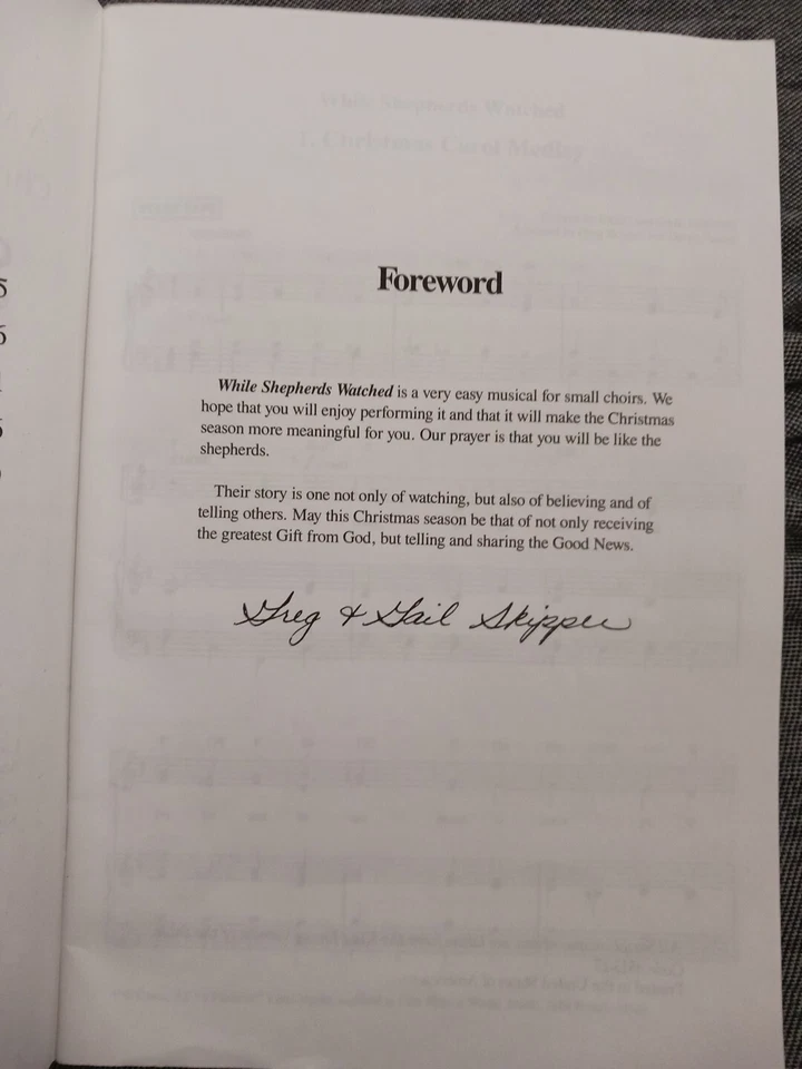 Christmas Choir Musical Contata "While Shepherds Watched" 8 Books '91  Narration - Image 3 of 4