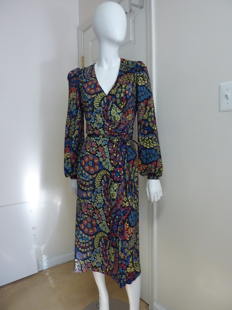 Etro Floral Print Jersey Wrap Dress Size:42/6 $1950 NWT | eBay