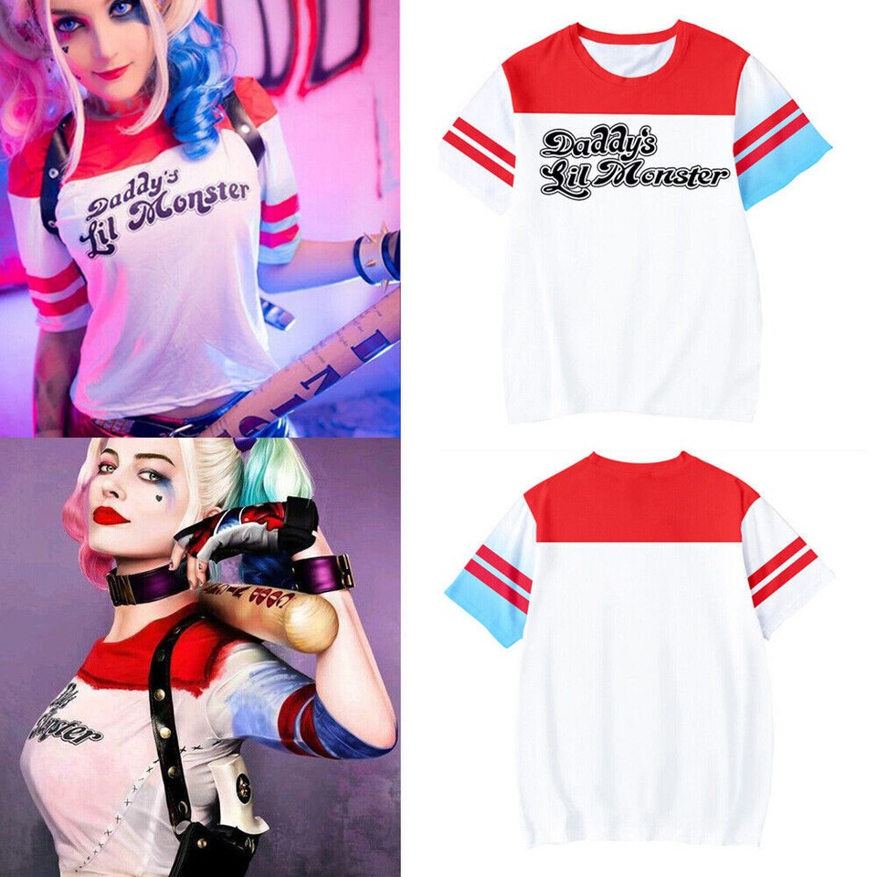 Adult Women Harley Quinn Suicide Squad Costume Halloween Cosplay Fancy Dress UK eBay