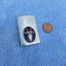  SMALL TRADESHIP RAISED LOGO LIGHTER  *VAREL* - Gold Border - **WORKS**