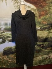 Sharagano Noir Size 12 3/4 Length Sleeves Sweater Dress