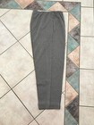 <!--F#f_0-->Ladies Black White Herringbone Long Pants Trousers Size 16 Elastic Waist <!--F/-->