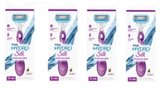 Schick Hydro Silk Razor + 2 Refill Cartridges 1 Ea (4 pack)