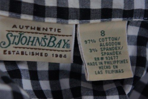Vintage Black and White Gingham Mini Dress Retro Boho Cottagecore Shirt Dress Si - Picture 6 of 10