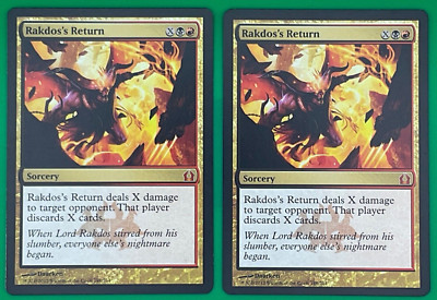 MTG - 2X Rakdos s Return - Gatecrash - Near Mint to VLP Condition - MAGIC CARD