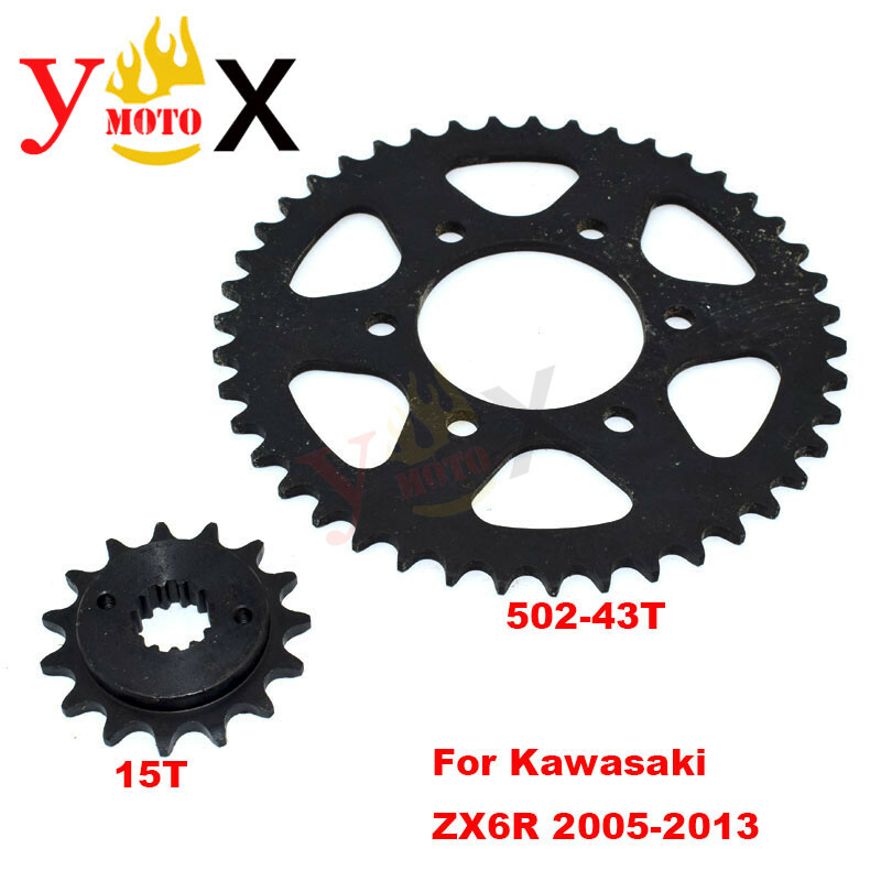 ZX-6R Set 15T 520-43T Chain Sprocket Gear For KAWASAKI Ninja ZX6R