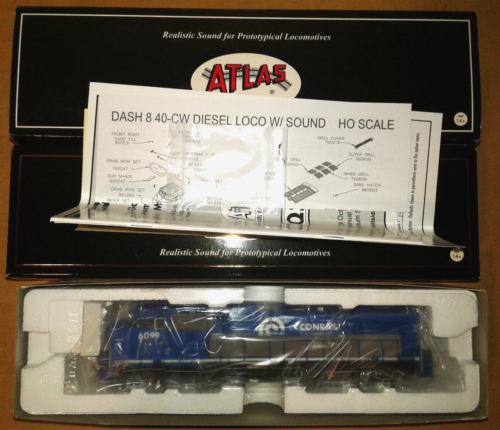 HO SCALE ATLAS GE DASH 8-40CW CONRAIL #6099 10000780 DCC & SOUND - Picture 4 of 5