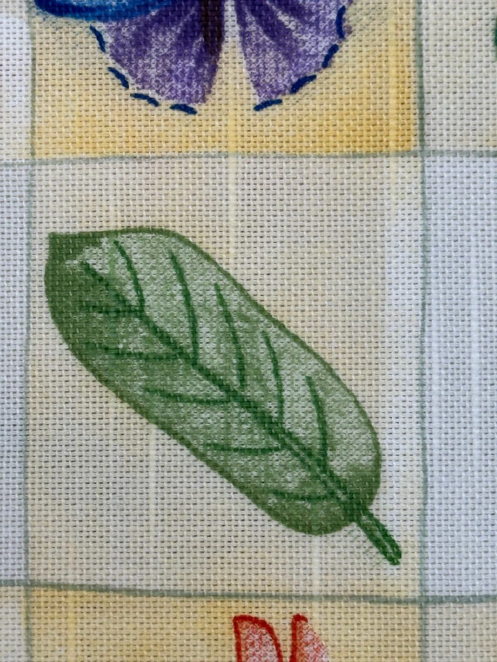 Waverly Pastoral Plaid Authentic Screen Print Cotton Blend Fabric Remnant - Image 4 of 4