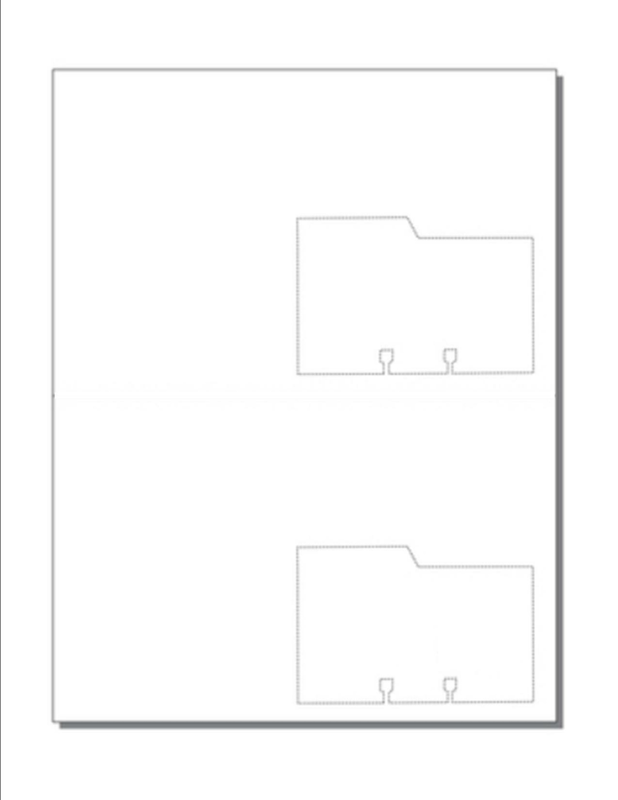2-Up Di-Cut Note Cards with L-Tab File Cards – 250 Sheets, 8.5x11 White Cover