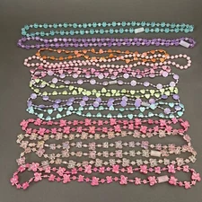 Beaded Beads Necklaces Mari Gras Girls Playtime Pretend Play Lot of 13