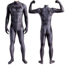 Batman Bodysuit Superhero Jumpsuit Bruce Cosplay Costume Halloween Adult/Kids