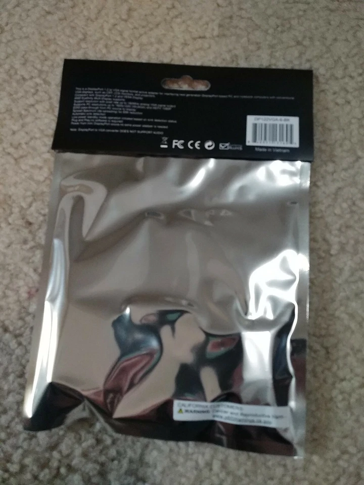 Rosewill RCDC-14038 Mini Display Port Male to VGA Female Adapter 34 AWG, Black - Image 2 of 3