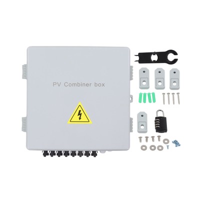 8 String PV Combiner Box with 10A Rated Current 80A Solar DC Breaker Arreste ...