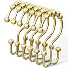 Shower Curtain Hooks Rings Rust Proof Hooks Metal Easy Glide Double Shower Ri.