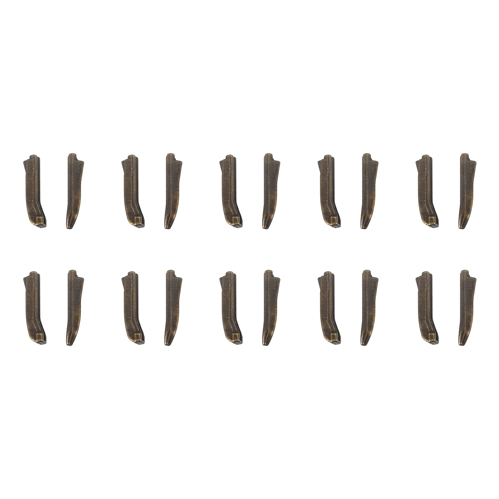 10 Sets Double Open Zipper Repair Latch Kits, #3 for Jacket Coat, Bronze Tone