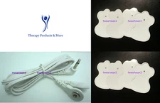 OMRON PM3030 - Compatible Lead Cable/Electrode Wire w/ 30 ELECTROTHERAPY PADS