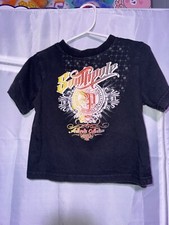 Southpole Authentic Shirt Youth 3T Short Sleeve Logo Graphic Black Y2K