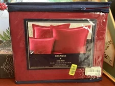NEW~Cremieux~Euro Sham~26” Sq~CLASSIC TWILL~Red~MSRP $58~Dillard’s Dept Store~