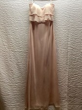 Jenny Yoo Olivia Strapless Chiffon Bridesmaid Dress | Size 8 Whipped Apricot