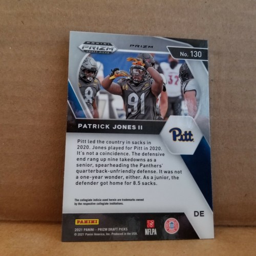 Patrick Jones II 2021 Prizm Draft Picks Green Prizms Rookie Card #130 - Picture 2 of 2