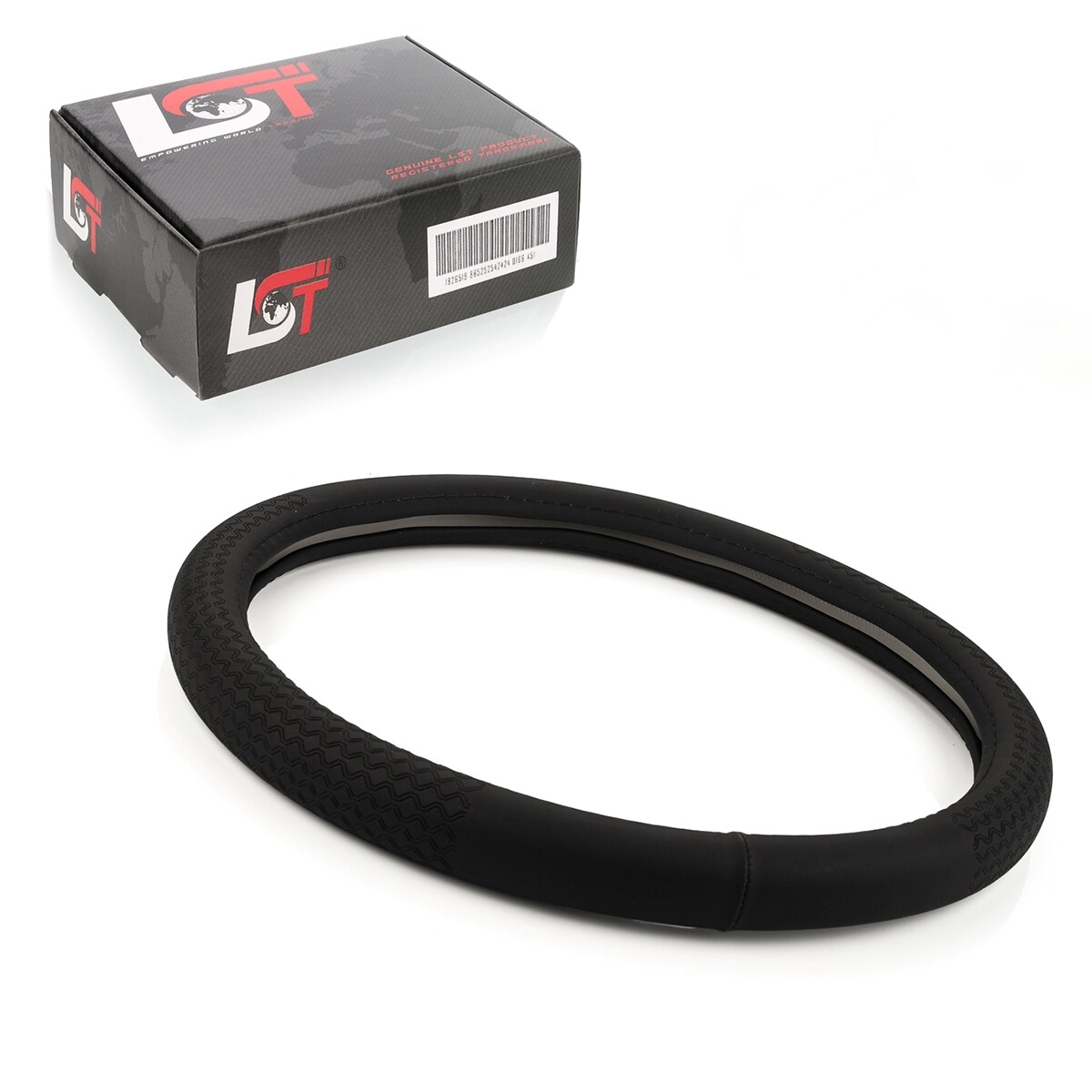 Steering Wheel Cover Ø 38x9 CM 15x3, 5 Inch Black for Lancia