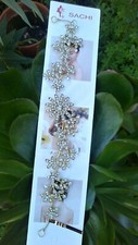 bridal accesories headband diamond gem gold plated
