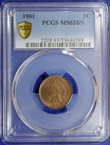 1901 Indian Head Cent 1c PCGS MS63 BN (2532423)