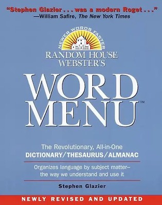 Random House Webster's Word Menu (Random House Newer Words Faster) - Glazier, St