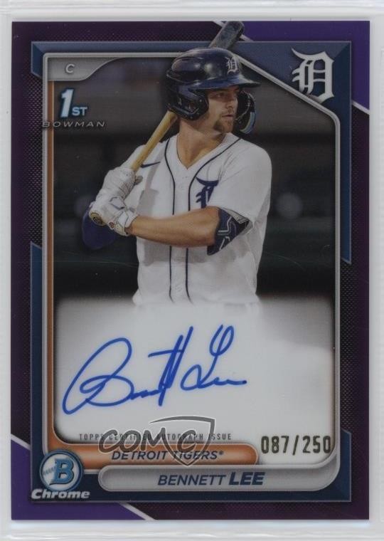 2024 Bowman Chrome Prospect Purple Refractor /250 Bennett Lee #CPA-BL Auto 1n41