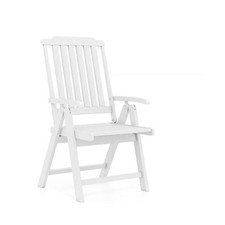 Sedia da giardino pieghevole con schienale alto in plastica NP11916WH - A