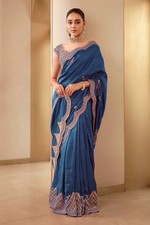 WEDDING DESIGNER BOLLYWOOD SAREE BLOUSE SARI ETHNIC PARTY WEAR INDIAN PAKISTANI
