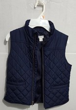 CREWCUTS J.Crew Little Kids Size 6-7 Navy Blue Zip Up Quilted Jacket Vest