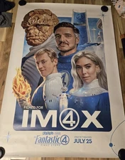 Fantastic Four 2025 IMAX Bus Shelter Regal Movie Poster 48 x70 RARE