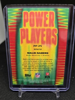 2025 Topps Chrome Power Players Malik Nabers #PP-25 Refractor New