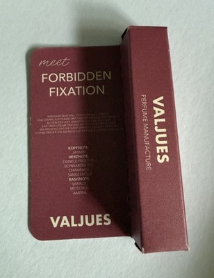 Neu VALJUES MEET FORBIDDEN FIXATION EAU DE PARFUM 5ml OVP