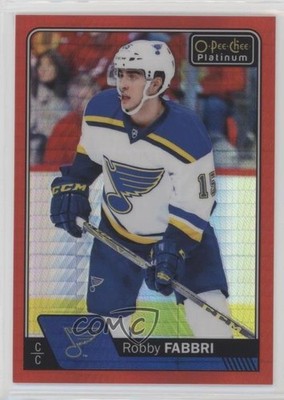 2016-17 O-Pee-Chee Platinum Red Prism 135/199 Robby Fabbri #101 fr5