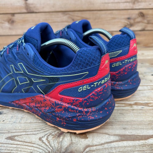 Asics Entrenadores Para Hombres Reino Unido 10.5 Gel Trabuco Terra Azul Trail Running Senderismo Zapatos - Imagen 10 de 13