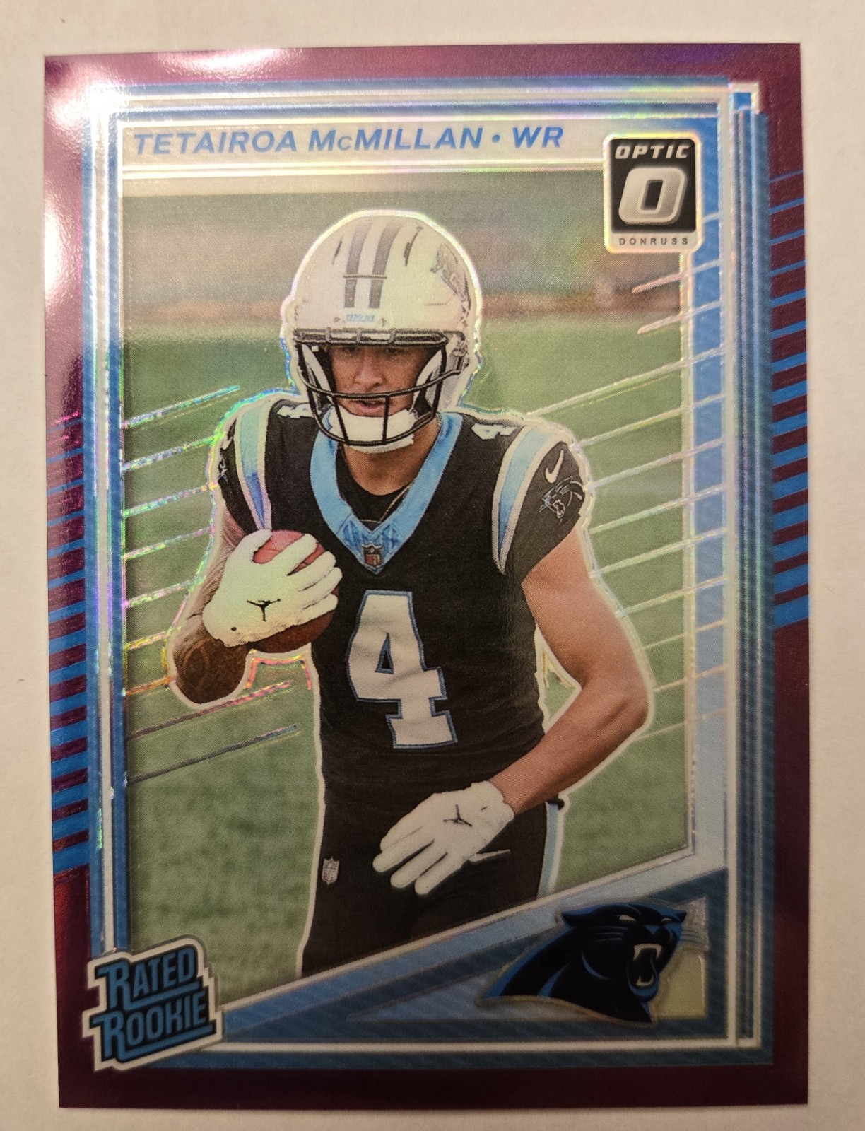 2025 Donruss Optic Preview Tetairoa McMillan #314 Rated Rookie Purple /50