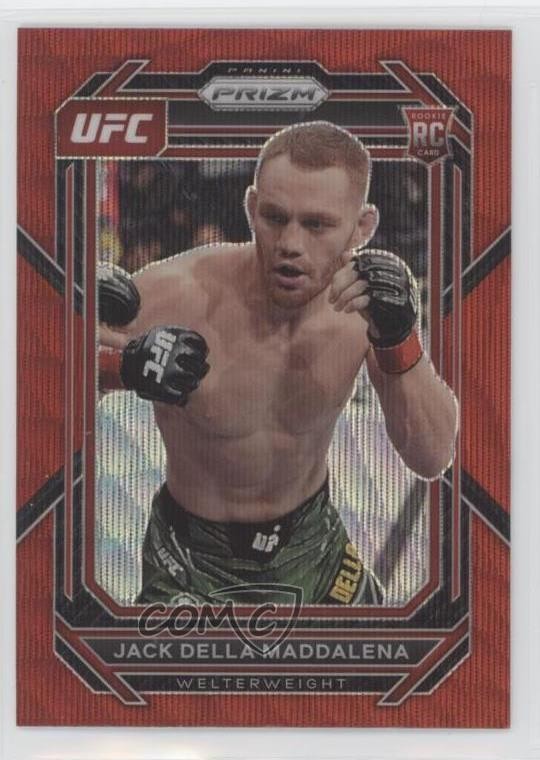 2023 Panini Prizm UFC Ruby Wave Prizm Jack Della Maddalena #187 12f1