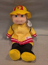 NUEVO CON ETIQUETAS De colección Ty Beanie Niños Peluche Niña Muñeca 10" Bombero Muñeca Astilladora