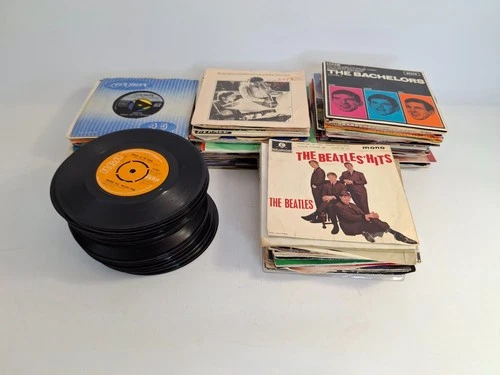 Job Lot  165 Singles 45s 1950s-1990s Huge Mixed Assortment Genres Beatles Bowie
