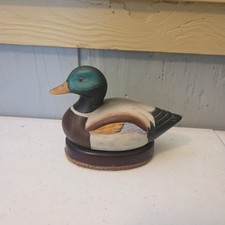 Pulidor de zapatos de pato de cerámica tampón removedor de pelusa vintage hombre cueva barbería decoración