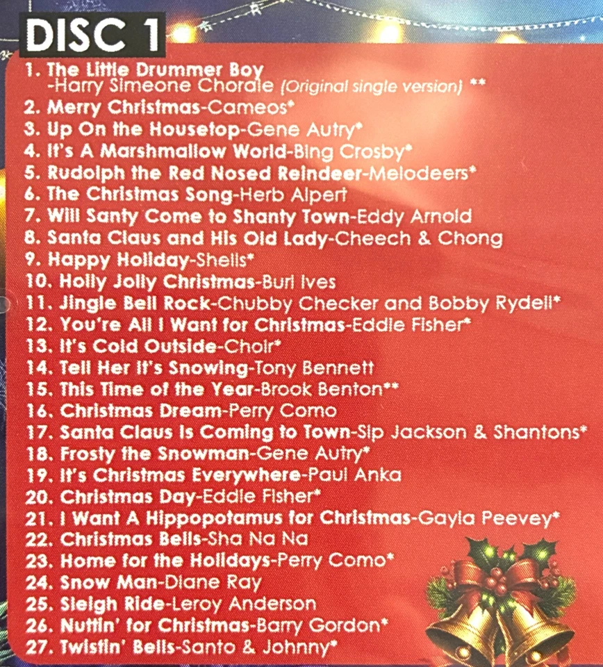 CHRISTMAS CLASSICS & RARITIES - (Factory Sealed 2-CD Set ) 54 Tracks 100% Stereo - Image 3 of 4