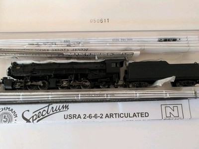 N Scale Bachmann Spectrum 82651 Painted Unlettered Steam Loco USRA 2-6-6-2 NIB