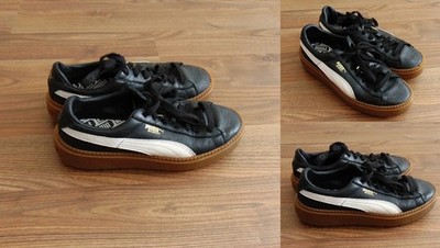 Platform Trace Puma Schuhe Echtleder Sneaker Gr. 39