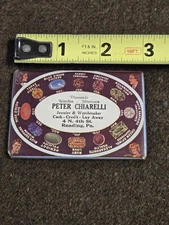 Vintage 1940  ADVERTISING POCKET Trade MIRROR Peter Chiarelli Jeweler Reading Pa