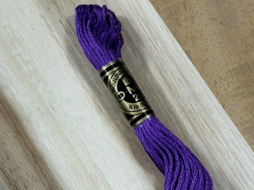 ✅DMC 25 EMBROIDERY FLOSS ✅MOULINE ✅FRANCE ✅100% COTTON ✅#3837 ✅ 3 Boxes ✅ Purple - Image 4 of 4
