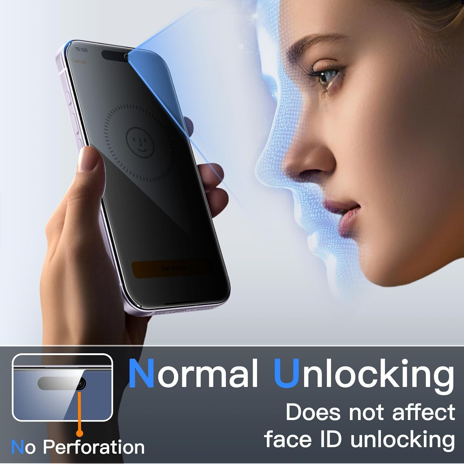 Privacy Screen Protector for Iphone 17 6.3-Inch, Anti-Spy Tempered Glass Film wi