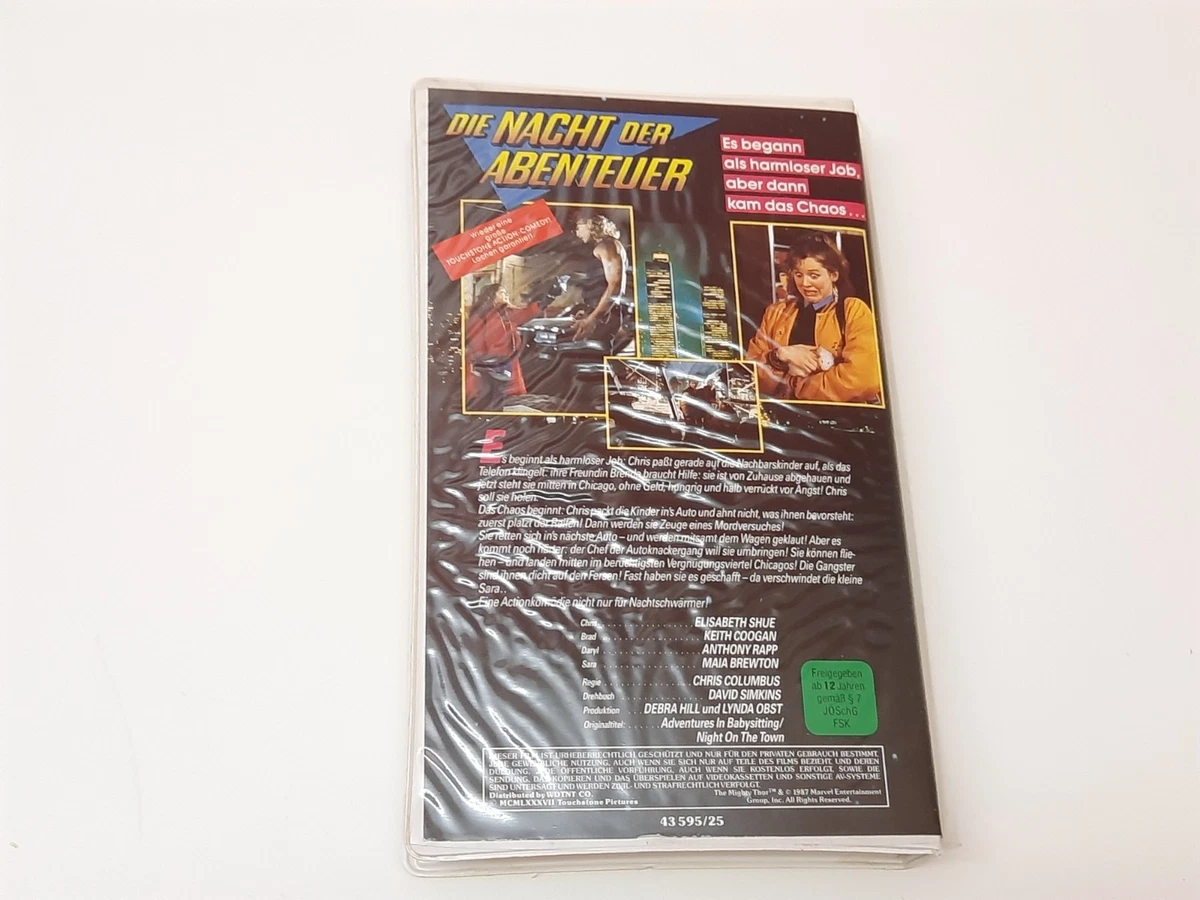 Die Nacht der Abenteuer 1987 VHS German PAL Video Großbox Elisabeth Shue Disney