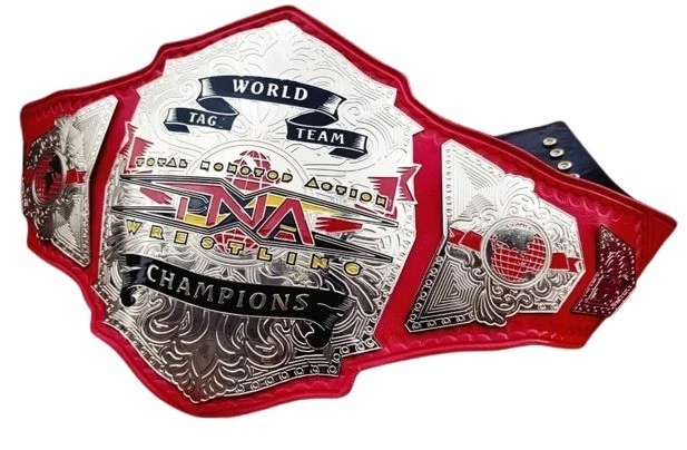 Nuevo cinturón de campeonato de lucha libre TNA Tag Team de 2 mm réplica de latón Foto 3 de 4